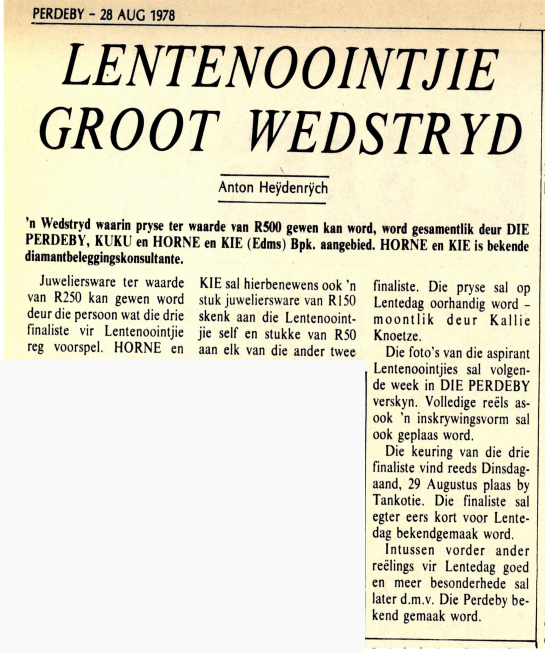 Perdeby 28 August 1978
